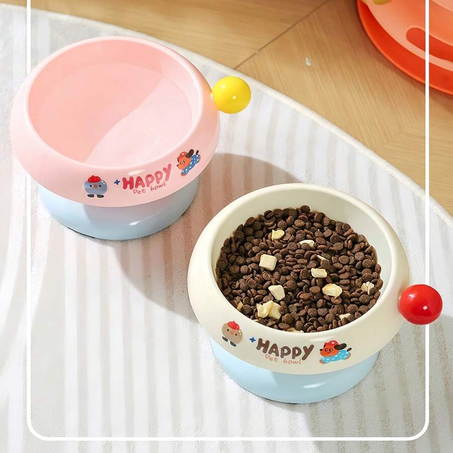 Bát ăn cho thú cưng có thể điều chỉnh độ cao, bát đôi bằng thép không gỉ, có lớp bảo vệ cổ chống nôn, phù hợp cho mèo và chó. - 500ml - Xem 1