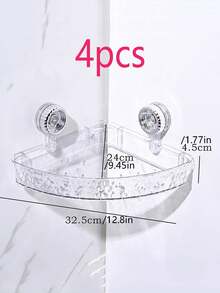 Kệ phòng tắm gắn tường không cần khoan, kiểu dáng sang trọng, vân đá, trong suốt, có giác hút, thích hợp để đựng đồ trang điểm và mỹ phẩm trong phòng tắm. - Nhiều màu - Xem 17