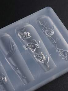 1 件装，婚纱美甲模具，DIY 3D 立体花卉丝带美甲模具，新娘/美甲师打造奢华婚礼美甲，美甲工具，美甲模具，新娘美甲压花模具 - 無色 - 查看 6