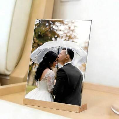 Acrylic Sign Holder With Wood Base , L/T Shape Vertical Or Slant Back Display,MULTIPLE USES- Acrylic Sign Holder Is Suitable For Restaurant Menu, Wedding, Promotion, Exhibition, Reception, Hotel, Bar, Office, Home Photo Frame Decoration, Etc