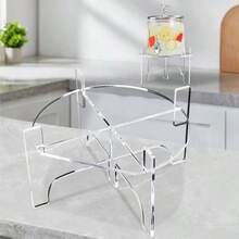 Giá đỡ bình đựng đồ uống bằng acrylic 7,87 inch, có thể chứa bình và chai đựng đồ uống, đế đứng cho các bữa tiệc, gia đình và sự kiện phục vụ ăn uống. - trong suốt - Xem 4