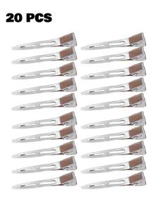 5,5 cm 1/5/20/40 pièces Pinces à racines de cheveux moelleuses, pinces à cheveux en métal professionnelles, accessoires de coiffure de salon, outils de coiffure DIY, kit d'outils pour les cheveux - Argent - Voir 13