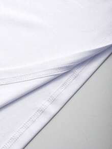 Men's Basic Casual Round Neck Short Sleeve T-Shirt CYSN - 白色 - 查看 7
