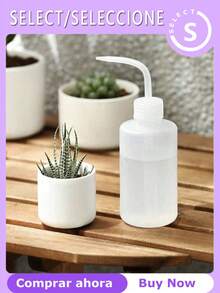 1pc Multifunctional Plastic Squeeze Bottle With Curved Spout And Narrow Nozzle, Transparent Squeezable Watering Can, Suitable For Indoor Succulent Plants, Precise Liquid Dispensing, Suitable For Indoor Plants Cactus Pots Small Gardening Tools, Portable Water Dispenser, Eyelash Extension Fluid Bottle - LUGU - View 2