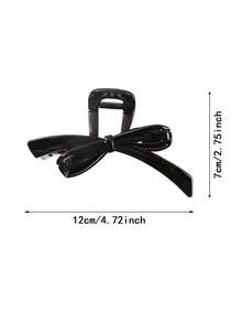4pcs Niche High-End Ribbon Bow Hair Claw Clips, Personalized Back-Of-Head Bathing Updo Hair Clips, Large Hair Claw For Thick Hair, Hot Girl Half-Up Ponytail Seamless Fixing Hair Clips, Versatile Hair Accessories For Outings, Sports, Shopping, Parties, Camping, Performances, Afternoon Tea, Valentine's Day, Halloween, Carnival, Birthday Ideal Gift - Multicolor - View 5