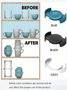 Giá đựng cốc xếp chồng, giá để cốc cà phê và sắp xếp cốc theo kiểu xếp chồng, tiết kiệm không gian tủ bếp, giá đựng cốc nhựa ABS có thể mở rộng, giá đựng cốc cà phê và trà. - Nhiều màu - Xem 8