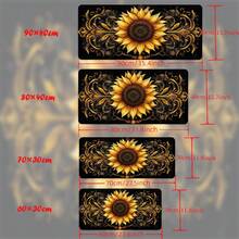 1pc Golden Sunflower HD Printed Desk Mat, Multifunctional XXL Mouse Pad, Keyboard Gaming Mouse Pad, Office Computer PC Gamer Desk Mat, Washable, Non-Slip, Rubber Material, Gift For Family And Friends, Adult Gift. - Xem 6
