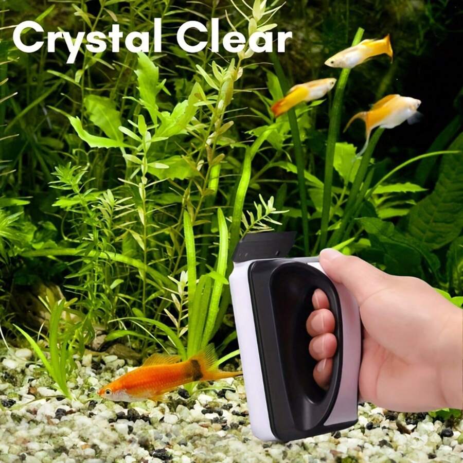 1 chiếc bàn chải từ tính dùng cho bể cá - Dùng để làm sạch kính, cọ rửa hai mặt, cạo tảo, dụng cụ vệ sinh bể cá.