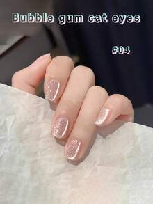 10毫升 Gentle Magic 泡泡糖猫眼凝胶指甲油，2026春夏新品热销推荐，闪亮超亮小灯泡水晶猫眼美甲用品，粉色美甲，蓝色美甲 - 彩色 - 查看 15