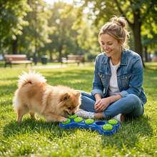 Khay ăn chậm hình xương cho chó! Giấu thức ăn, chơi trò chơi, khay ăn giải đố tương tác, cho ăn chậm giúp ngăn ngừa nôn mửa và đầy hơi, hỗ trợ tiêu hóa. - máy phân phối thức ăn cho chó - Xem 4