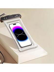 1 túi đựng điện thoại chống nước IPX8, chất liệu PVC dày, trong suốt, khóa 4 lớp, chống trầy xước, vỏ điện thoại trong suốt cảm ứng, thích hợp cho bơi lội, bãi biển, đi biển, vật dụng cần thiết cho du lịch mùa hè 2026, quà tặng sinh nhật/ngày lễ tuyệt vời. - Nhiều màu - Xem 4