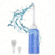 2-Nozzle Portable Cleaning Device, Capable Of Side And Direct Spraying, Travel Cleaning Tool, Squeeze-Type Personal Hygiene Washer, Retractable And Storable, Bathing Accessory - View 12