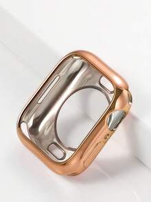 适用于 Series 11/10/SE/9/8/7/6/5/4/3/2/1 的柔软电镀 TPU 边框保护壳，支持触控屏幕，轻薄防刮，全方位保护，纤薄防震，亮面边框，柔韧耐用。 - 鏤空 - 查看 18