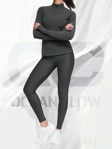 Airlift Winter Warm High-Waist Legging - Anthracite - 查看 3