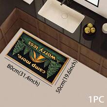 1pc Green Camp Pattern Design, Kitchen Decor, Home Decor, Decorative Mat, Fashion Doormat, Multi-Purpose Mat, Kitchen Floor Mat, Kitchen Mat Set, Kitchen Floor Protector, Comfort Standing Mat, Living Room Bedroom Bathroom Laundry Office Area Rug, Home Decoration Indoor - Multicolor - View 16