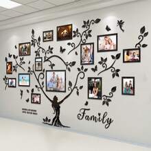1 Set Life Tree Acrylic Collage Photo Frame Sticker! Self-Adhesive Design For Easy Installation, Magical Element Family Tree, Suitable For Home Decor In Living Room, Bedroom, Entryway, Sofa Background And Other Wall Spaces! - A - View 5