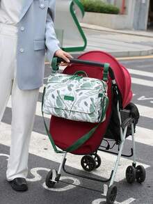 1个婴儿尿布包，多功能妈妈单肩包，孕妇收纳包带挂钩 - 彩色 - 查看 6