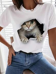 Plus Size T-Shirts - White - View 1