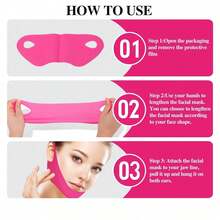 4pcs V-Shaped Face Shaping Mask, Reduces Double Chin, V-Line Lifting, Gentle Skincare, Easy To Use, Portable Facial Care Tool, Low Irritation, Also Suitable As A Gift - Multicolor - View 2