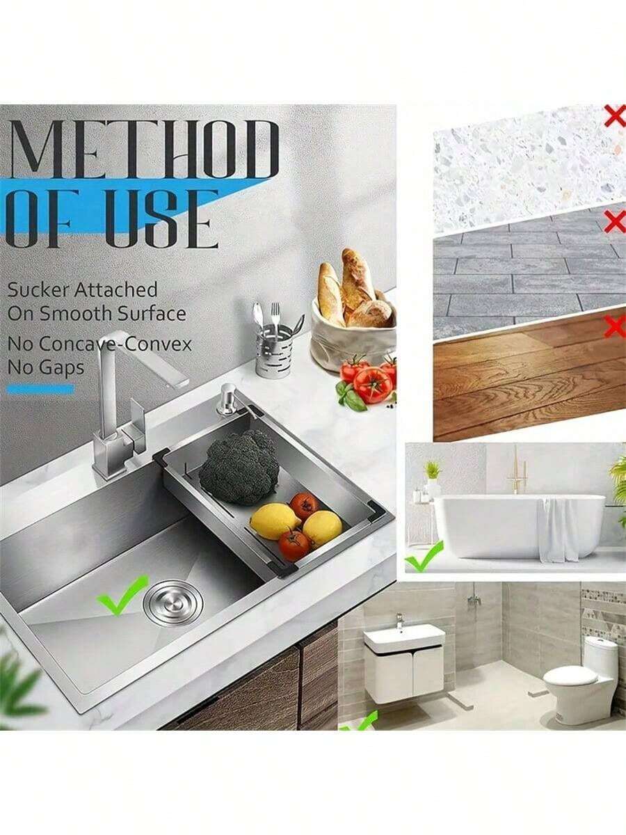 1个毛发收集过滤器,水槽排水塞,浴缸淋浴排水塞,硅胶厨房除臭剂,浴室配件 - 彩色 - 查看 1