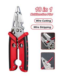 Kìm điện đa năng 18 trong 1, kìm tuốt dây, kìm bấm đầu dây, dụng cụ chuyên nghiệp cho thợ điện, dụng cụ tất cả trong một. - A - Xem 8
