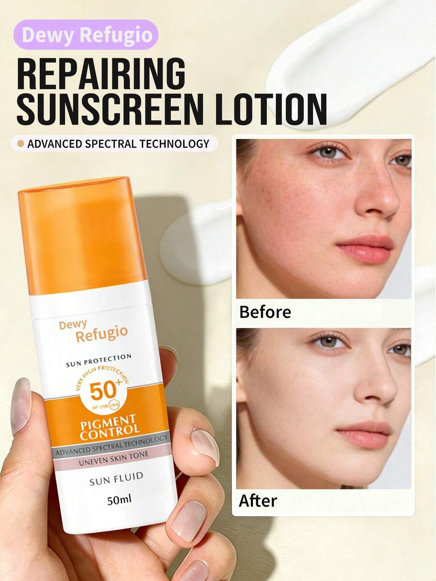 Euce Sun Face Pigment Control SPF50+ 2025 - Protector Solar Facial de Alta Gama con Tecnología Antimanchas que Unifica el Tono y Previene Nuevas Discoloraciones - Textura Fluida No Grasa de Absorción Inmediata - Envase de 50ml Perfecto como Regalo Exclusivo de San Valentín - TOP en Skincare de Protección Solar Diaria - 1 pieza - Ver 1