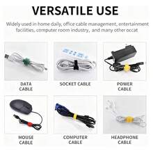 1 cái khóa dán tái sử dụng, băng dính ma thuật hai mặt dùng để buộc cây, sắp xếp dây cáp, bó và cố định dây cáp. - Nhiều màu - Xem 6