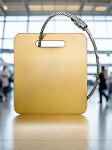 1pc Custom Black Stainless Steel Metal Luggage Tag Engraved Personalized Design, Suitable For Backpacks And Suitcases, Perfect Christmas And Valentine's Day Gift - Multicolor - View 9