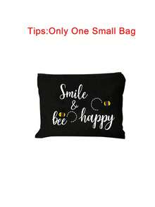 Women'S Multifunctional Tote Bag,Aesthetic Honey Bee Bag,Printed With Cute Bee And Heart Patterns, Holiday Style Letter Design Shopping Bag, Suitable For Weddings, Birthdays, Beaches And Various Festivals, Linen Handbag, Teacher'S Day Gift Bag, Portable Lightweight Foldable Storage Bag, Simple And Versatile - Multicolor - View 14
