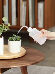 1pc Multifunctional Plastic Squeeze Bottle With Curved Spout And Narrow Nozzle, Transparent Squeezable Watering Can, Suitable For Indoor Succulent Plants, Precise Liquid Dispensing, Suitable For Indoor Plants Cactus Pots Small Gardening Tools, Portable Water Dispenser, Eyelash Extension Fluid Bottle - LUGU - View 9