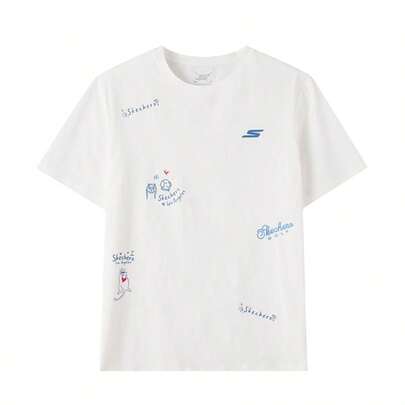 Skechers Áo thun và áo ba lỗ dệt kim unisex mới mùa hè 2026, P226U029-0019