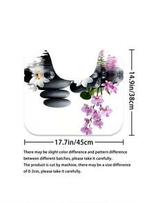 1/3/4 Stücke Set eleganter Phalaenopsis Orchidee Heißwasserstein Badezimmer Duschvorhang Set; SPA minimalistischer Designstil, wasserdicht und verschleißfest, geeignet für Badezimmerdekoration und passende Badezimmeraccessoires. Größe ist 71*71 Zoll, enthält 12 Haken, kommt mit Toilettendeckelabdeckung, Badezimmer Fußmatte und kleinem Teppich, hergestellt aus hochwertigem Polyestergewebe, waschbar und schimmelresistent. - Schmetterling - Übersicht 10