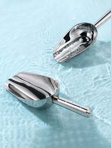 1pc Stainless Steel Ice Scoop And Flour Scoop, Multi-Purpose Food Scoop For Ice Sugar Beans Rice Pet Food, Practical Restaurant Scoop For Kitchen Restaurant Outdoor Food Store Party Picnic Freezer Storage - View 8