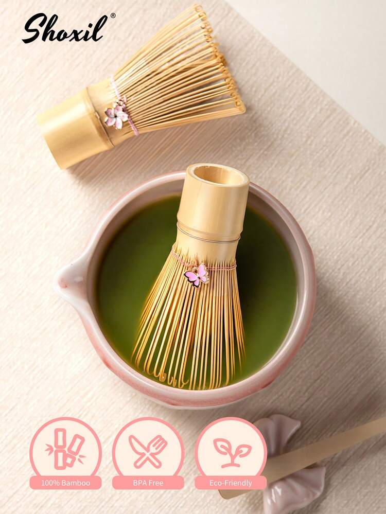 1 chiếc dụng cụ đánh matcha thủ công Nhật Bản, thiết kế hình bướm và hoa anh đào bằng tre, thích hợp để khuấy matcha, dễ vệ sinh, món quà lý tưởng cho người yêu thích matcha. - Dụng cụ đánh trà - Xem 8