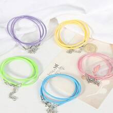 Juego de 40 piezas de cordones para collares - Cordón encerado y piel sintética - Collares de cuerda trenzada con broches de langosta - Accesorios para colgantes DIY - Cordones para collares unisex (multicolor) - Multicolor - Ver 4