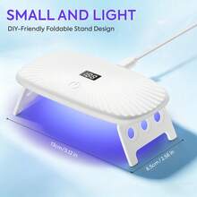 Lámpara de uñas LED UV mini, máquina de terapia LED profesional con 4 modos de temporización, esmalte de uñas en gel de curado rápido, adecuado para uso en salón de uñas - Multicolor - Ver 3