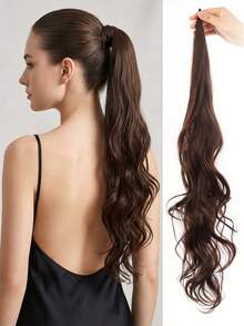 Extensiones de cabello rizado extra largas para coleta, aptas para uso diario - Dos Tonos - Ver 16