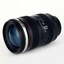 1pc Mini Camera/350ml Lens Shaped Insulated Coffee Mug, Suitable For Outdoor Travel, Camping And Back To School - Black - View 6