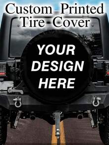 Personalized Spare Tire Cover, Supports Photo Upload Customization, Customizable Image, Name, Text Or Logo, Waterproof, Dustproof, UV-Resistant Spare Tire Protection Cover, Suitable For SUV, RV, Trailer, Camper And Other Vehicle Types. Made Of Durable Outdoor Material, Effectively Protects Spare Tire From Sun, Rain, Dust And Harsh Weather Erosion - Multicolor - View 1