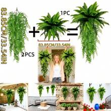 6 Pieces Of New Spring Persian Grass - Large High-End Elegant Artificial Tropical Rainforest Palm Tree Imitation Green Plants - Green Leaves - Can Decorate Indoor/Outdoor - Courtyard And Garden Decoration - Multicolor - View 8