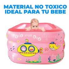 Alberca JUG.23.B130*90*50 Tamaño compacto y funcional Material resistente y  Niños Diversión y frescura asegurada ELE-GATE - Rosa - Ver 1