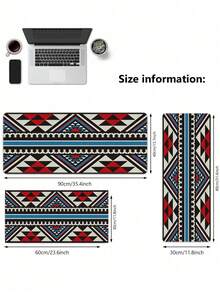 几何图案橡胶游戏鼠标垫，适用于台式机/笔记本电脑和办公设备 - 查看 8