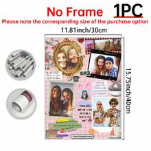 1pc "Best Friend" Matchbox Postcard Collage Custom Poster, The Photo Of The Sisters Together Personalized Animal-Themed Gift Custom Wall Art, Editable Template, Customizable Friendship Photos, Customizable Items - Multicolor - View 16