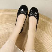 2025 Latest Women Flat Round Toe Bow Tie Shoes, Fashion & Comfortable, Easy To Wear. Suitable For University, School, Casual, Party And Dance Occasions. This Shoe Features Multi-Color Design With Flat Sole.,Ballet Flats - 黑色 - 查看 11