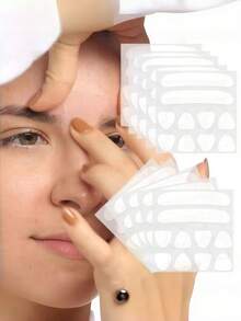 10 Peças Adesivos Faciais, Usados para Melhorar as Dobras Nasolabiais, Levantar a Pele Facial, Apertar os Cantos da Boca e Bochechas, Adesivos Faciais, Use Consistentemente Adesivos Faciais para Nutrir a Pele Facial, Suavizar as Dobras Nasolabiais, Pode nos Fazer Voltar ao Campus, Parecer Melhor Quando Estiver na Escola, Use Durante a Vida Escolar Diária, Participando de Atividades, Festivais e Antes de Feriados. - Branco - Visão 9