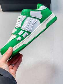 Giày thể thao nam casual mới năm 2026, giày sneaker thời trang đa năng màu xanh lá cây, giày nam. - màu xanh lá - Xem 4