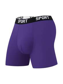 3pcs/paquete Calzoncillos deportivos de unicolor aleatorio para hombres - Multicolor - Ver 3