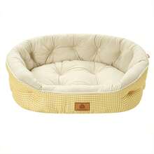1pc Warm Plush Dog Cat Bed, Soft Round Pet Sofa For Small Medium Dogs Cats, Washable Puppy Kitten Cushion Bed For Sleeping, Portable Pet Nest For Travel Home Comfortable Dog Cat Mat For Indoor Outdoor Use - Multicolor - View 13