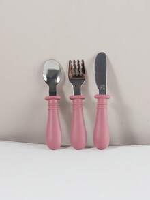 Bộ đồ ăn cho trẻ em hình bít tết và mì, bộ thìa và dĩa ăn dặm. - Nhiều màu - Xem 9
