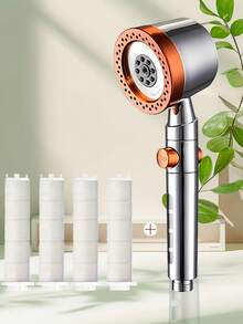 5-Setting Adjustable Handheld Shower Head With Filter Function, Suitable For Bathroom Shower Head, Bathroom Hardware Accessories And Bathroom Decor, Providing A Luxurious Bathing Experience - Multicolor - View 2
